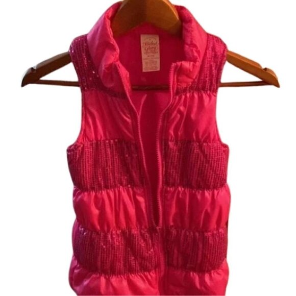 Faded Glory Girls Quilted Puffer Vest Sequins M 7-8 - Picture 4 of 5